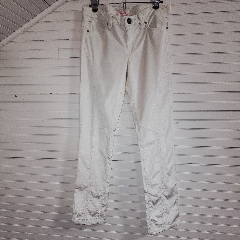 Candie’s Vintage Y2K White Ivory Corduroy Low Rise Pants‎ Size 9
